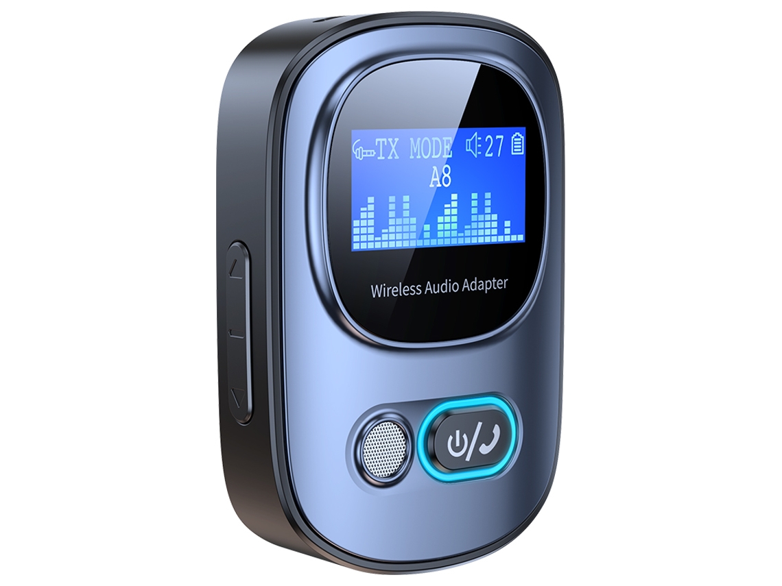 Transmissor Fm YIZHOOD T68 Bluetooth 5.3 2 em 1 Display Led Aux Bluetooth Áudio Sem Fio para Alto-Falantes de Tv Preto