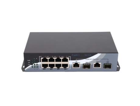 Conversor Multimídia Ethernet Rj45 10/100/1000m Com 2 Fibra Óptica E 10 Portas Sfp Adaptativo Relavaev