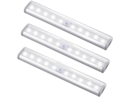 3 Pack Lanterna Led Recargável Com Sensor De Movimento Magnético 10 Leds Melhorado