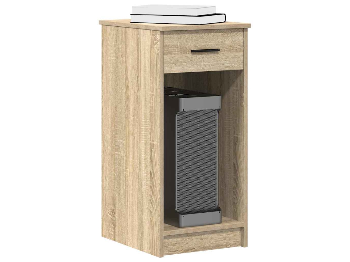 Vidaxl Suporte Torre Computador Com Gaveta 35x45x77 Cm Carvalho Sonoma