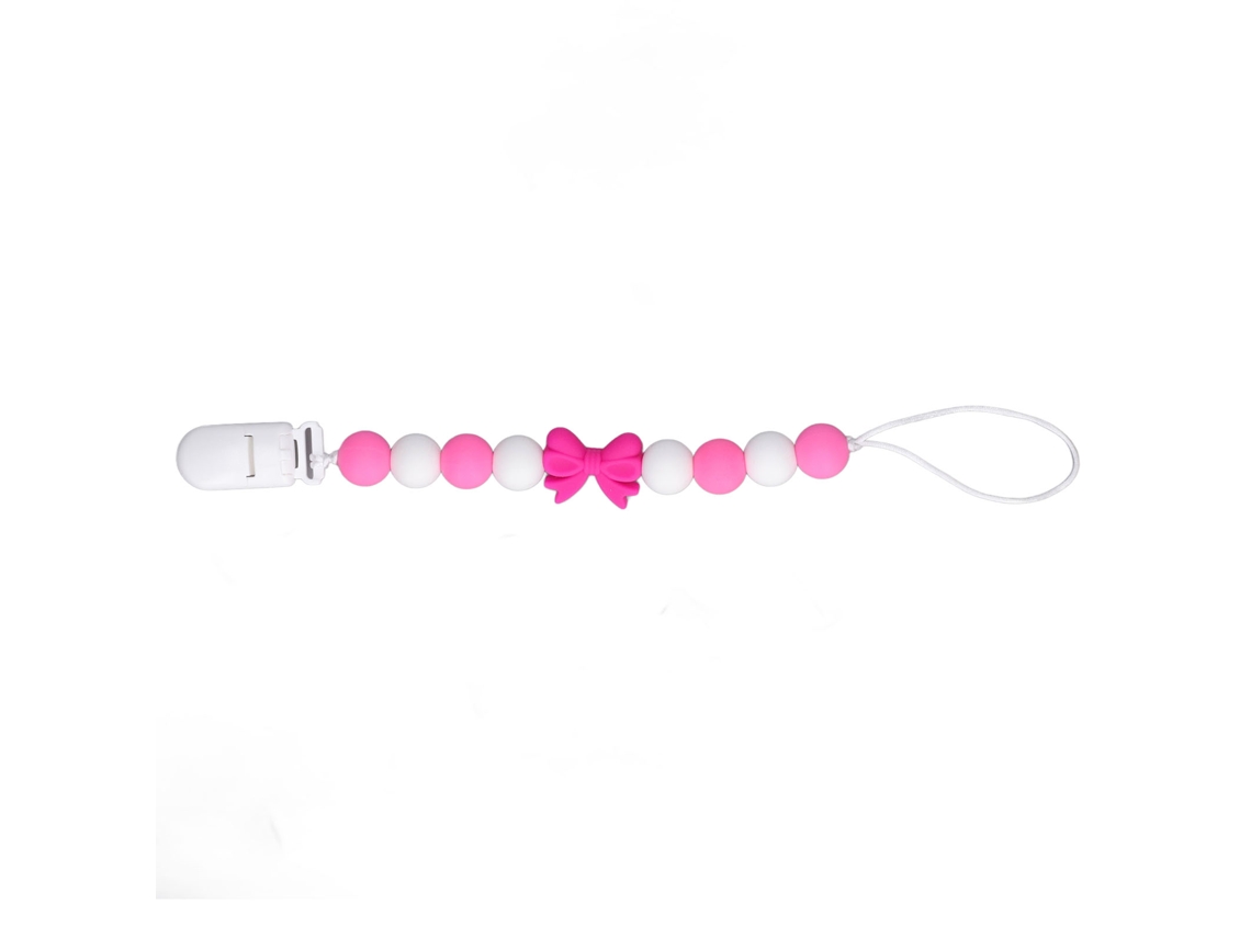 Mali gravata de Personagem Animado Chupeta Clip Silicone Brinquedo de Dentição para Bebê Rosy Red