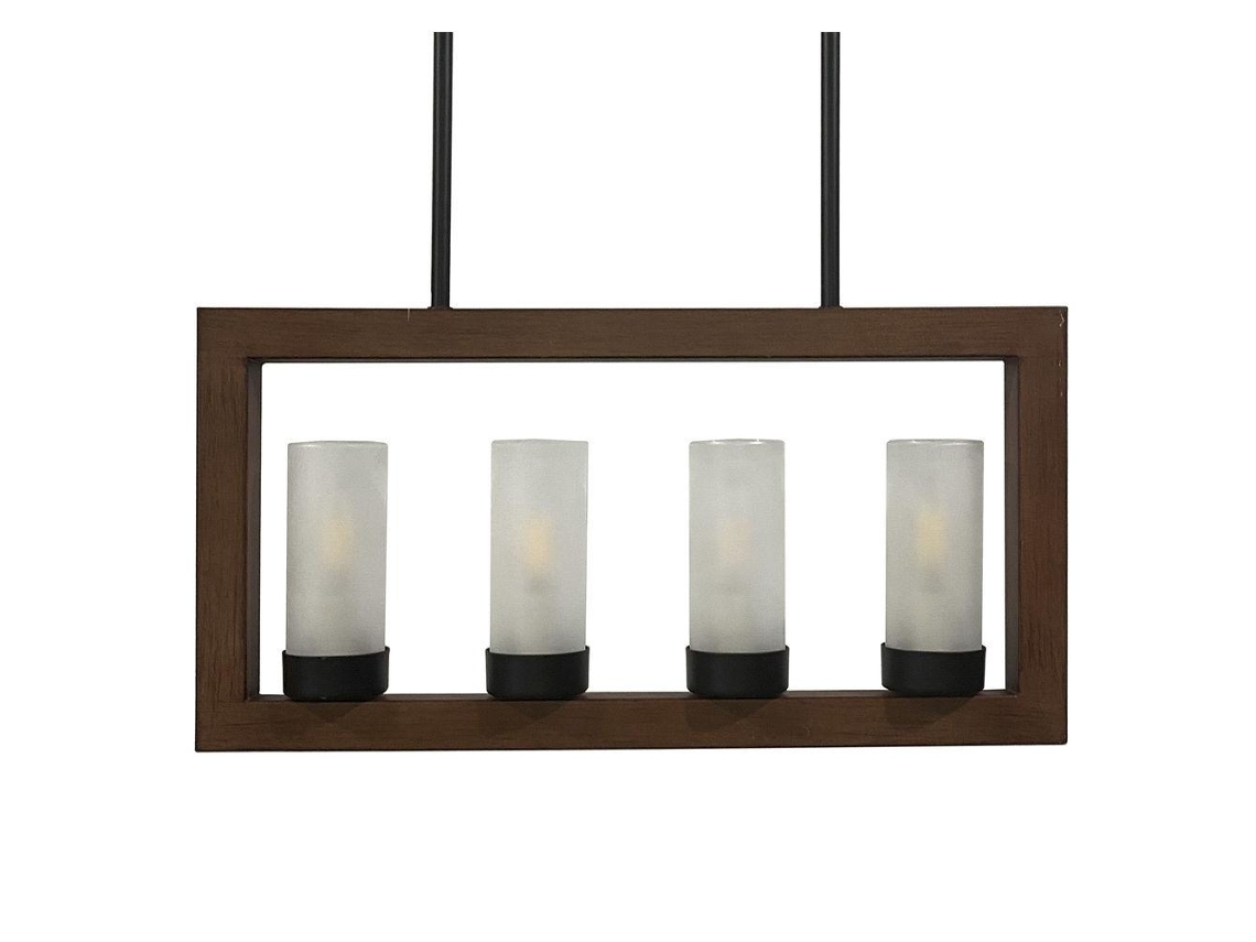 Candeeiro de Teto Dkd Home Decor Castanho Alumínio Cristal 52 X 6 X 26 Cm