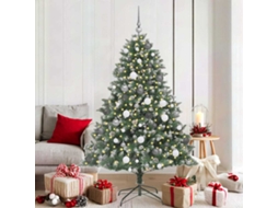Vidaxl Árvore De Natal Artificial Verde 180 Cm Pvc, Plástico E Aço