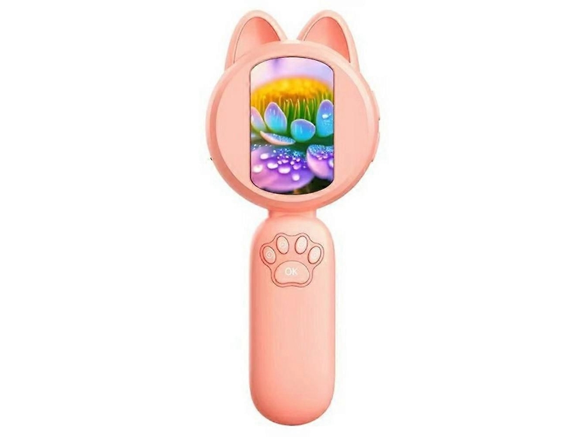 Microscópio Digital Portátil Hmo20b Com Tela Hd De 2 Polegadas, Ampliação De 4x E Luz Led Para Crianças.