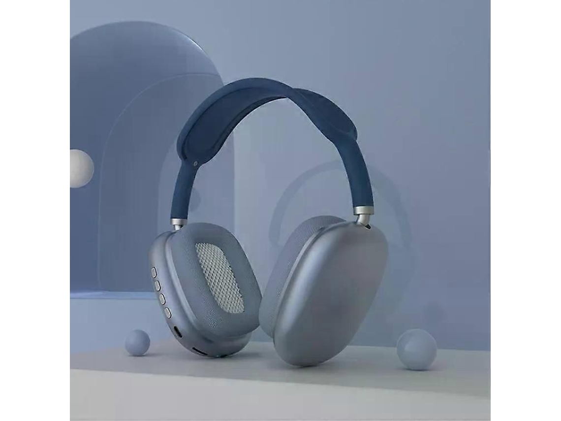 Fone de Ouvido Sem Fio Bluetooth 5.1 TAISHENGDA com Subwoofer, Entrada Aux e Cartão Tf (Azul)