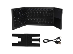 Teclado Bluetooth (sem Fio Plegável) Portátil De Liga De Alumínio Teclado Bluetooth Sem Fio Plegável Com Bateria Interna
