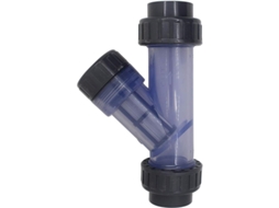 Filtro tipo Y feito de tubo de PVC de 40 mm com tela para aquário e irrigação.