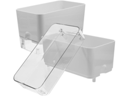 Inoomp Vaso de Flores de Plástico com Sistema de Autoirrigação, Pacote com 2 Unidades, Vaso Grande e Transparente para CHABERLU