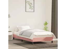 Vidaxl Estrutura De Cama 80x200 Cm Veludo Rosa