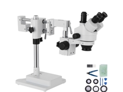 Microscópio Estéreo Trinocular Simul-Focal 3,5X-90X com Lança de Braço Duplo VEVOR