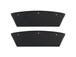 2 Peças Organizador de Bilhetes para Bolsas de Armazenamento de Assento de Carro com Bolsas Laterais para Telefone Dinheiro Cartões Chaves Preto