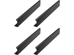 Conjunto De 4 Puxadores Pretos Para Armários, 80mm, Com Sistema De Embutir, Sem Necessidade De Furar, Ideais Para Guarda