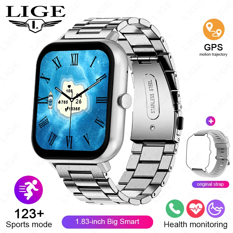 Smartwatch MDUG com Rastreamento por GPS e Sono Preto