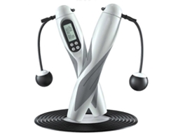 Lurelia Fortalecedor De Mão Corda De Pular Digital Peso Calorias Cronômetro Corda De Pular Com Contador De Exercícios Cinza E Branco