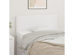 Vidaxl Cabeceira De Cama Couro Artificial 100x5x78/88 Cm Branco