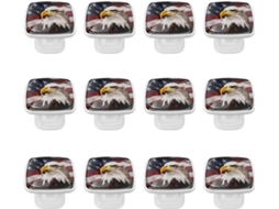 Puxadores Quadrados Para Armários De Cozinha, Puxadores Para Armários E Gavetas, 12 Peças, Bandeira Americana Com Águia