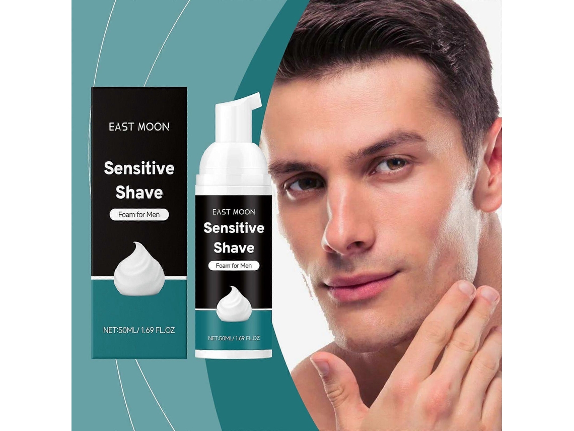 Mousse De Barbear Masculina, Limpeza Suave, Cuidado Facial, Espuma Fina Para Barbear E Prática.