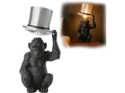 Abajur De Mesa Em Formato Macaco Com Cartola, Luminária De Mesa Divertida Em Formato Animal, Luz Noturna Usb