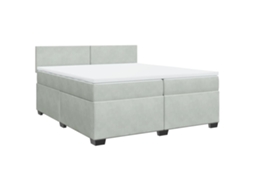 Box Spring Bed, Box Spring Beds Vidaxl Cinzeto Veludo (200 X 200 Cm)