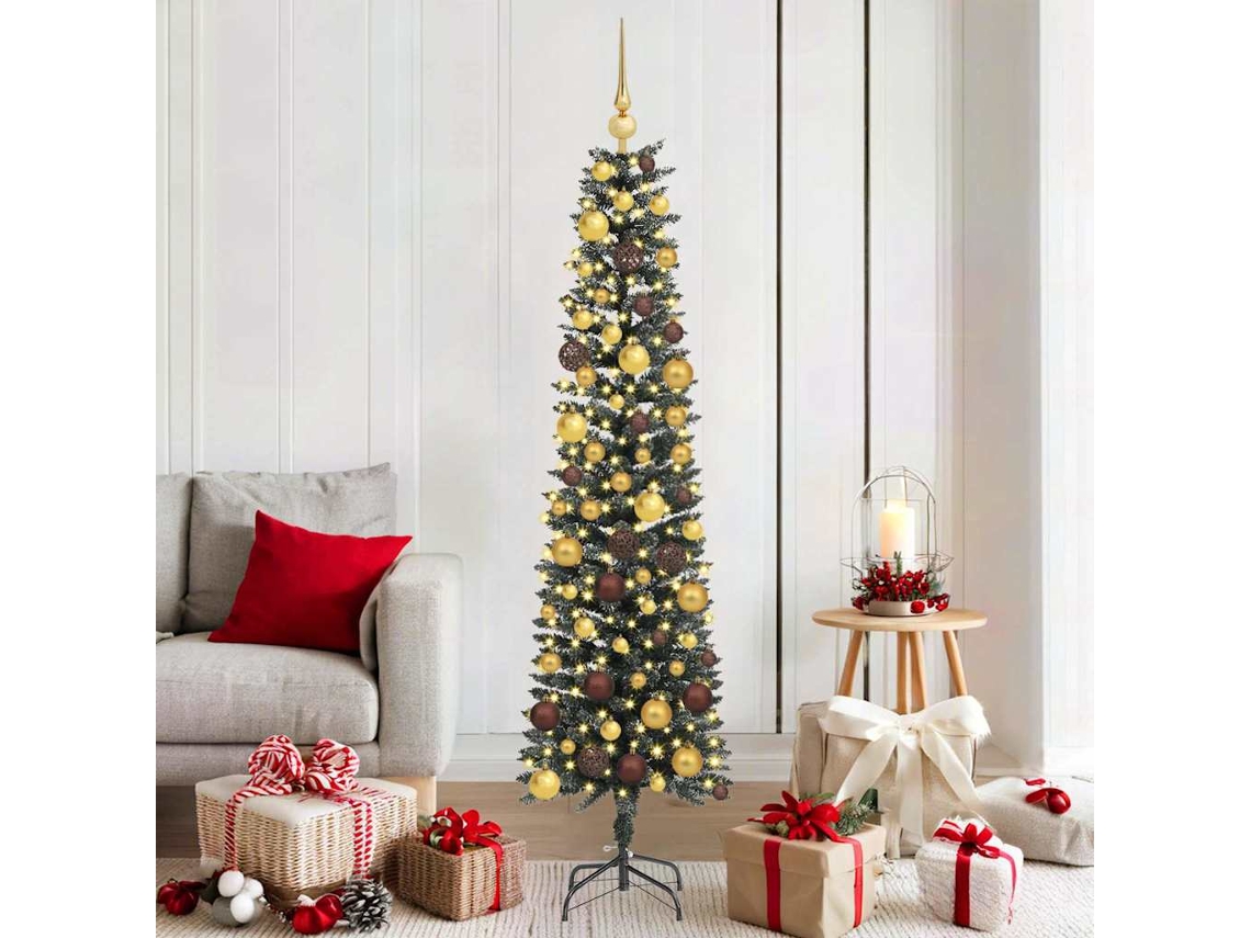 Vidaxl Árvore De Natal Artificial Verde 180 Cm Pvc, Plástico E Aço