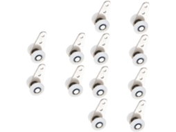 Conjunto De 12 Rodízios Flexíveis Para Portas De Armários E Cortinas Com Rolamentos Inferiores Para