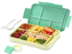 Lurelia Recipiente Alimentar, 1300 Ml, 5 Compartimentos, Com Isolamento Térmico, À Prova De Fugas, Reutilizável, Grande Capacidade