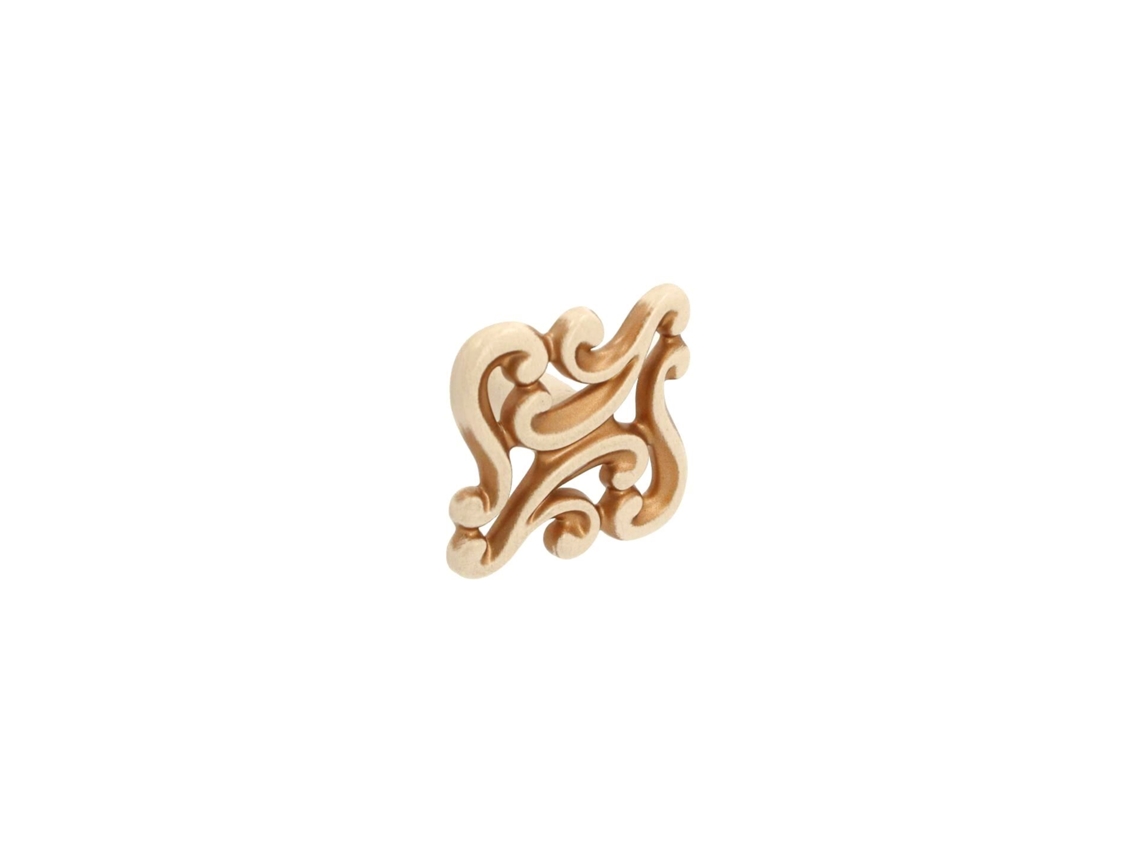 Puxador para Móveis Zamac Diâmetro 38mm X 23 Pátina Real em Ouro Marfim Conjunto de 25 HARDWAREXCHANGE
