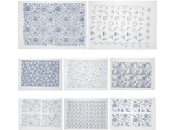 Imikeya Decalques De Papel Para Cerâmica Com Efeito Subesmalte, Pacote Com 8-folhas Design Tradicional, Ideal Para