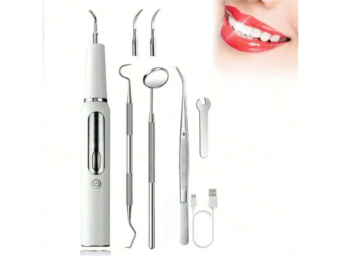 Kit Elétrico de Higiene Oral, Incluindo Cabeças de Escova Substituíveis e Fio Dental À Prova D'água. MDUG
