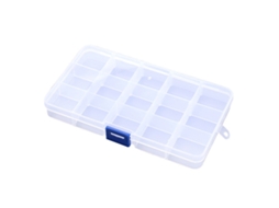 VYLARA Caixa De Armazenamento Com Compartimentos E Divisória Ajustável, Organizador De Plástico Transparente Para Pequenos Objetos Organizados, Design De Gra