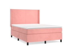 Box Spring Bed, Box Spring Beds Vidaxl Cor-de-rosa Veludo (140 X 200 Cm)