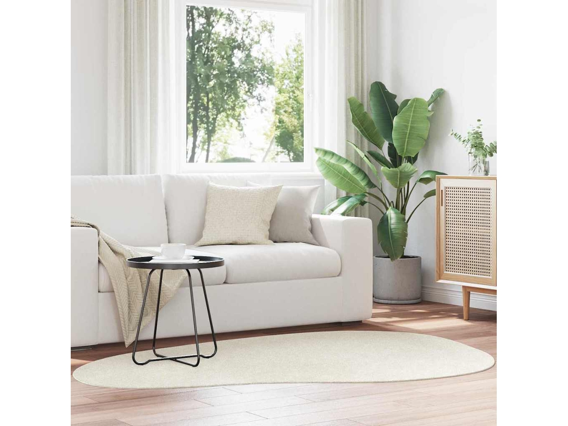 Vidaxl Tapete Huarte Creme 140 X 200 Cm Poliéster