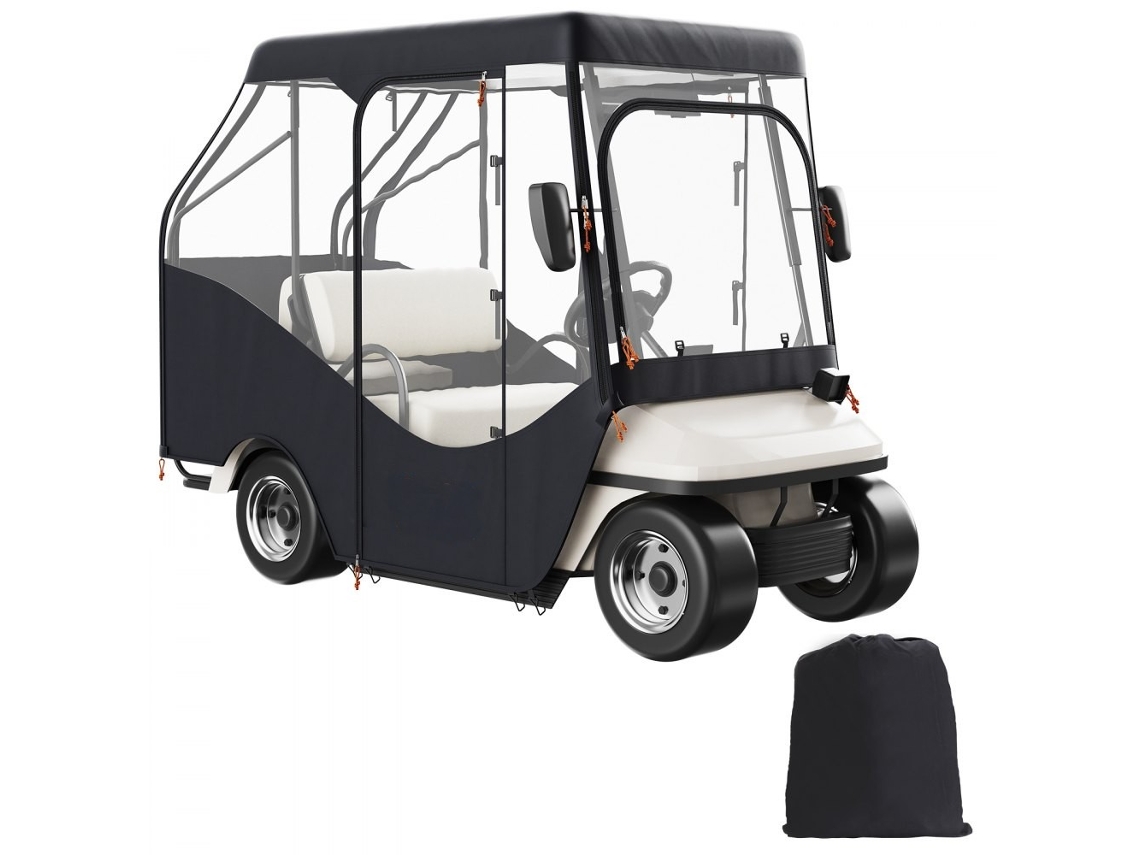 Capa para carrinho de golfe de 4 lugares, à prova d'água, proteção UV e chuva, fácil instalação (Tekmaquinas)