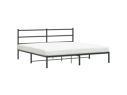 Estrutura de Cama com Cabeceira Metal Preto MAISON EXCLUSIVE 193x203 cm