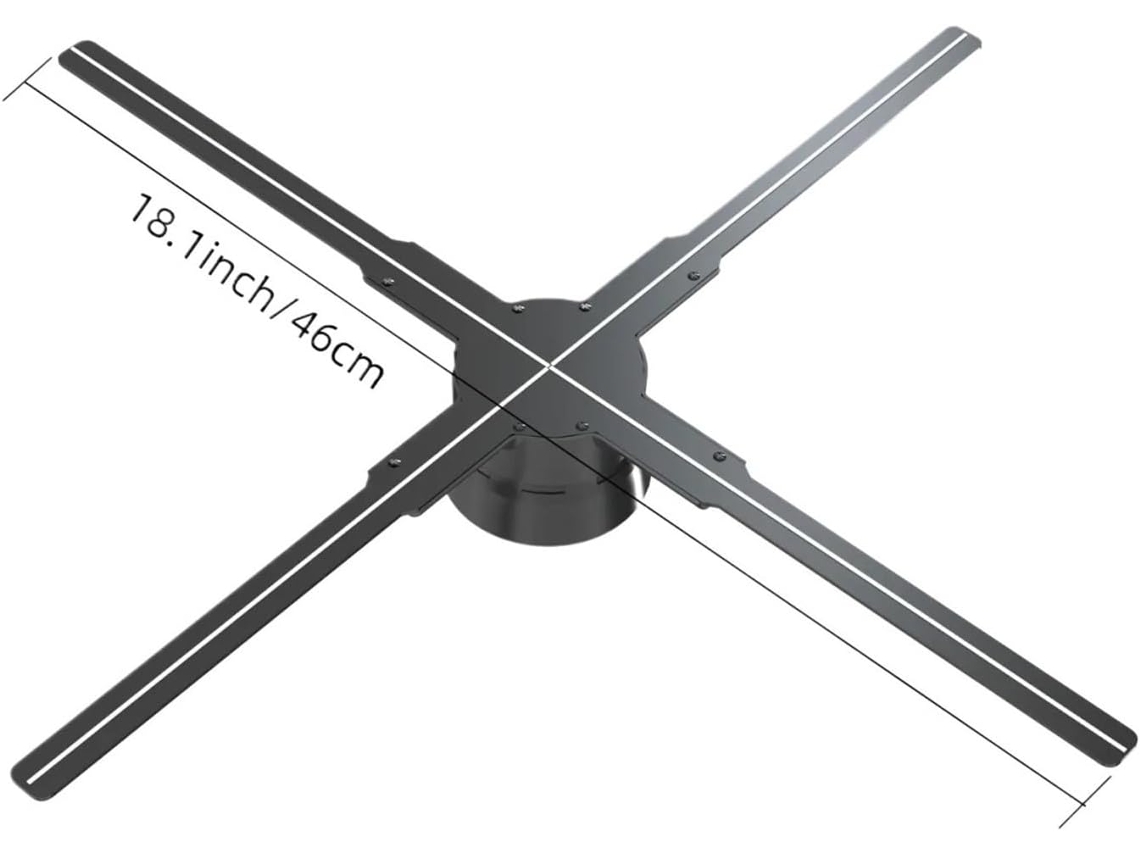 para Empresas e Lojas: Ventilador Holográfico 3d de 52 Cm , 596 SFUSHOS (20,5 Polegadas)