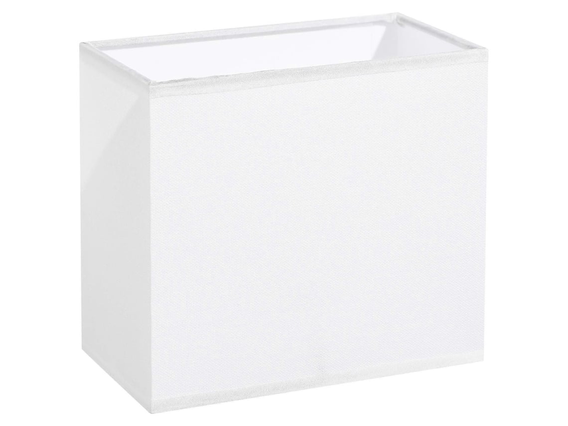 Abajur De Mesa Retangular, Estilo Simples, Material Metálico, Branco, 18 X 16,5 Cm, Proteção Ocular, 1 Conjunto