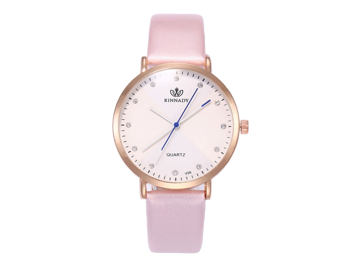 Reloj De Pulsera Analógico De Cuarzo Para Parejas Con Dial Redondo Moda (rosa)