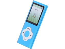 Leitor de MP3/MP4 de 128 GB, tela de 1 polegada, gravador portátil colorido de 128 GB, som HiFi de 1,8 polegadas, com chamadas de voz (azul)