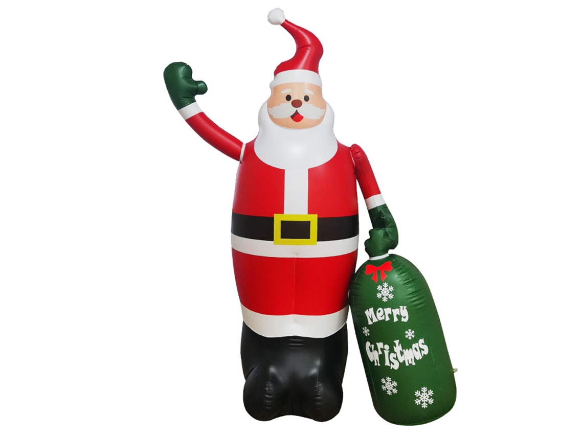 Papai Noel Inflável Com Luz De Led Para Decoração De Jardim
