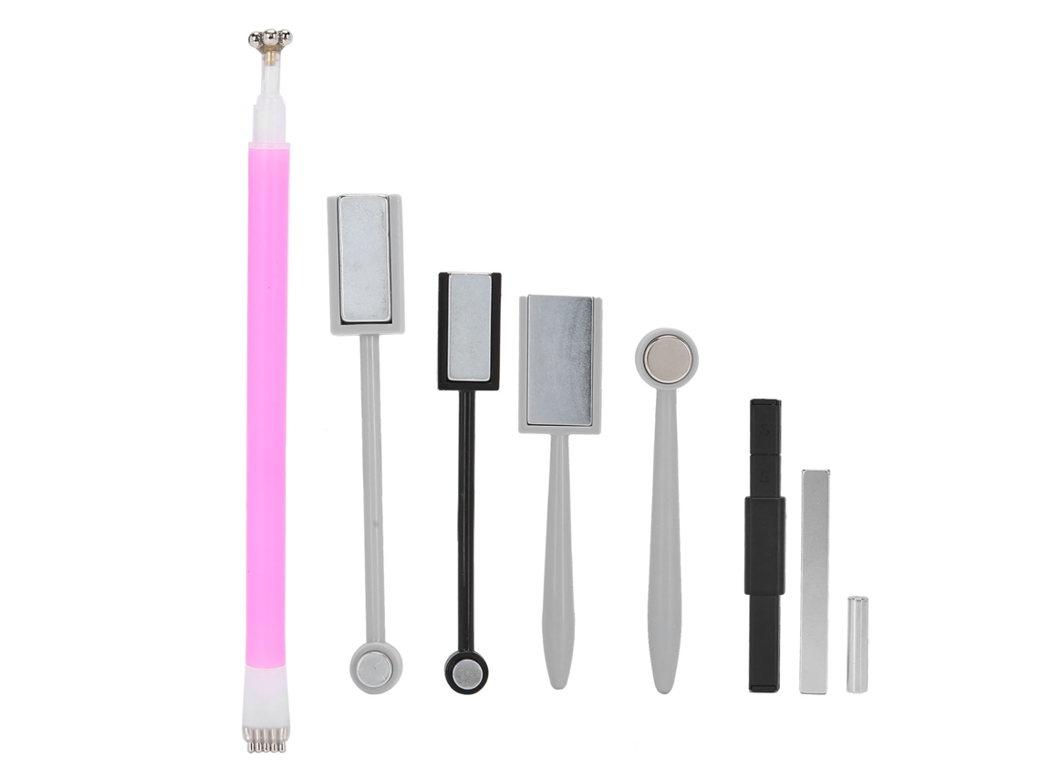 Conjunto de 8 Varetas Magnéticas Profissionais para Esmalte, Lápis Magnéticos para Manicure em Gel UV