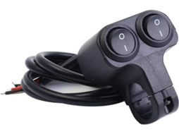 Guidão de Motocicleta 12v Interruptor Farol Botão Controle Duplo Projetor Auxiliar Possui Carcaça Durável
