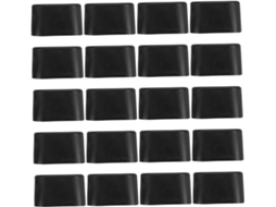 Tehaux 20 Unidades Protetores De Piso Ovais Plástico Para Pés Cadeiras E Mesas, Antiderrapantes, Pretos, 20x40mm