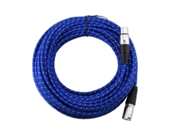 Cabo Extensor De Microfone Xlr 3 Pinos Macho Para Fêmea 20m Nylon Tecido