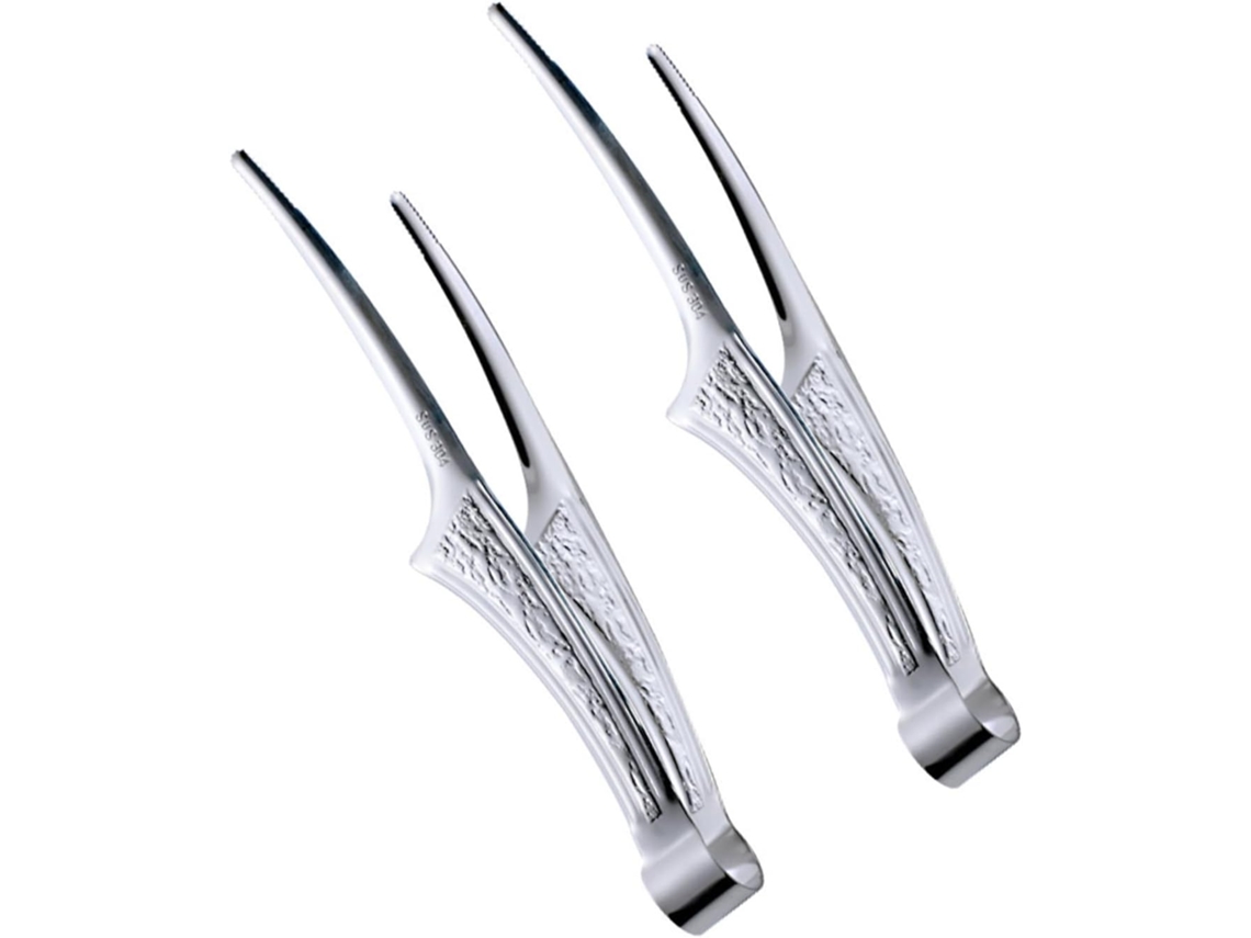 Pinças Para Churrasco Mikinona De Aço Inoxidável, 2 Peças, Para Cozinha E Churrasco Ao Ar Livre