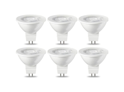 6 Lâmpadas LED Gu5.3 Mr16 5w Branco Quente Classe G S/MARCA
