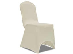 Vidaxl Capa Extensível Para Cadeira 100 Pcs Creme