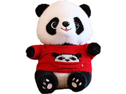 Charmoso Brinquedo Pelúcia Panda Vermelho, Ideal para Festivais