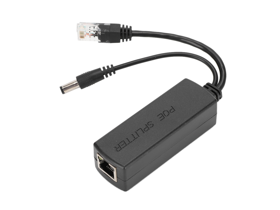 Conversor Poe Splitter Adaptador Inyector De 48v A 12v Módulo Antilluvia Para Ethernet