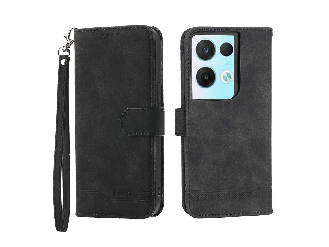 Capa De Celular Em Tpu Couro Pu Para Oppo Reno8 Dierfeng Dream Line