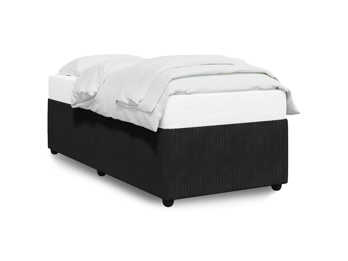 Estrutura de Cama 90x200 Cm Veludo Preto MAISON EXCLUSIVE